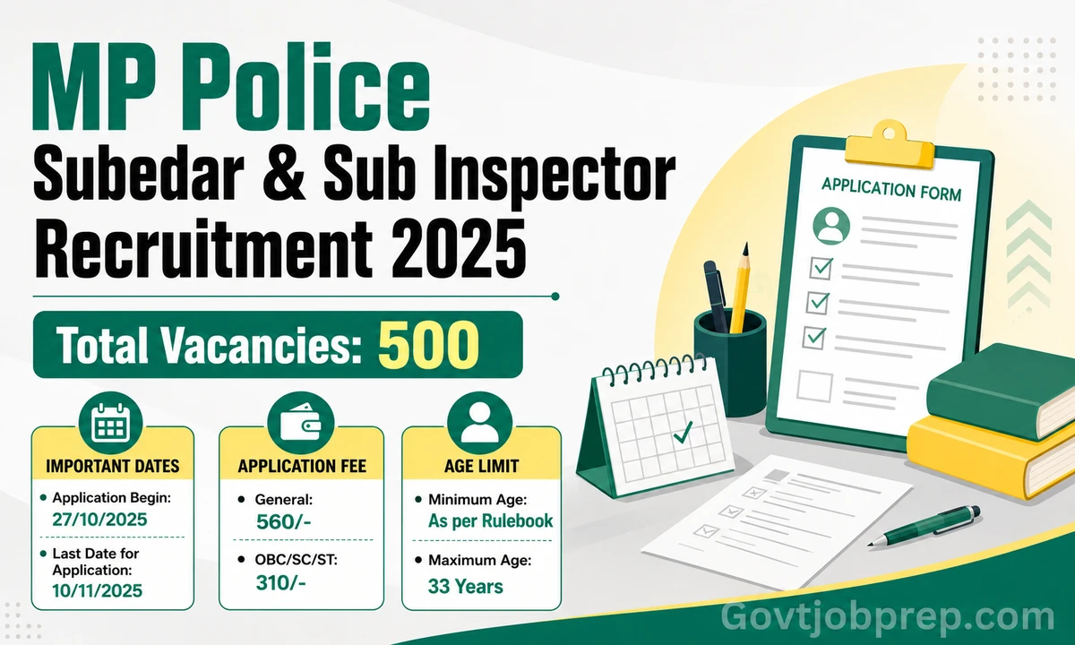 MPESB MP Police Sub Inspector SI Subedar Phase II Mains Result 2026